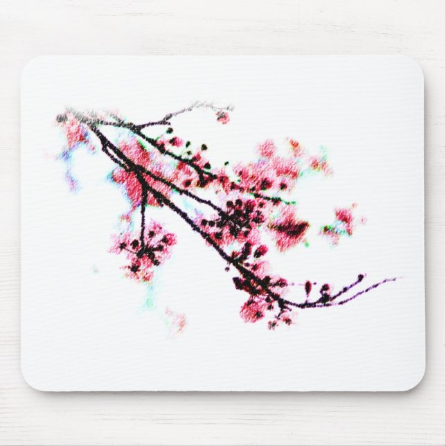 Cherry Blossom Painting Mouse Pad (Front)