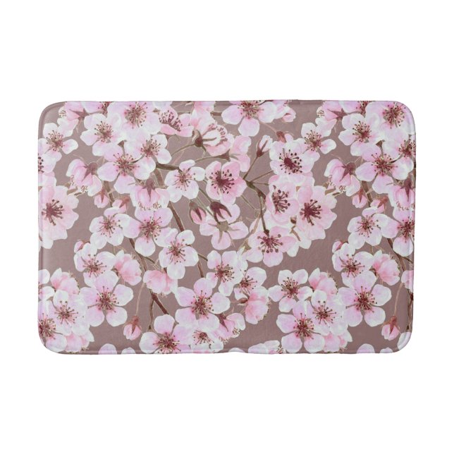 Cherry blossom pattern bath mat (Front)