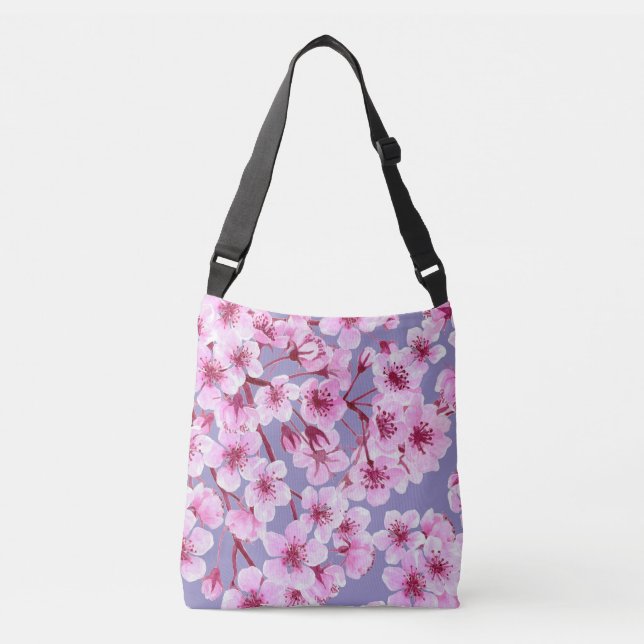 Cherry blossom pattern crossbody bag (Front)