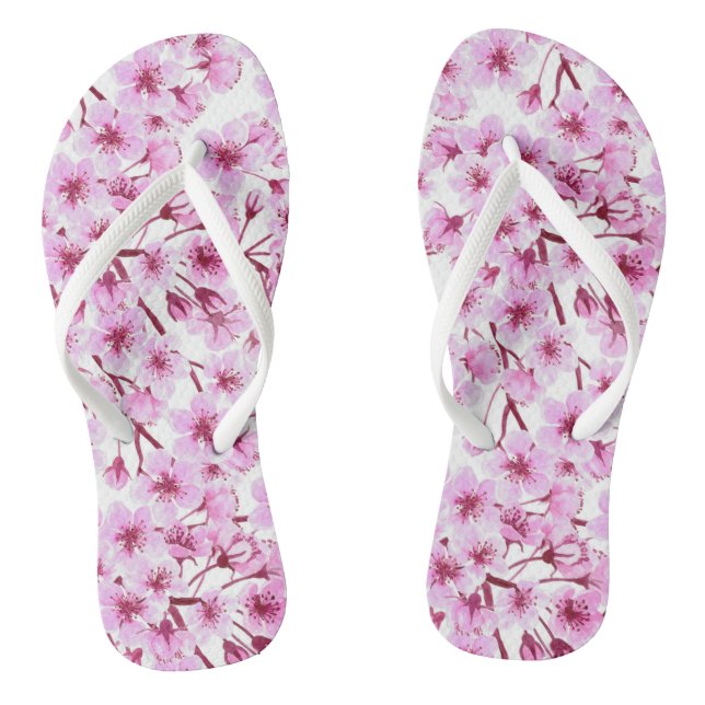 Cherry blossom pattern jandals (Footbed)
