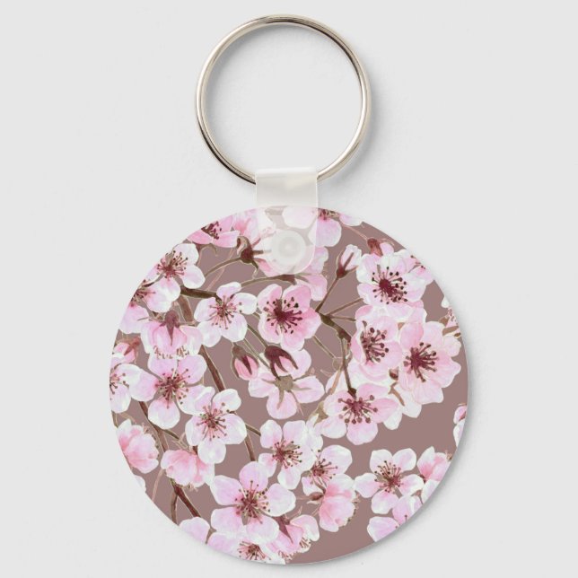 Cherry blossom pattern key ring (Front)