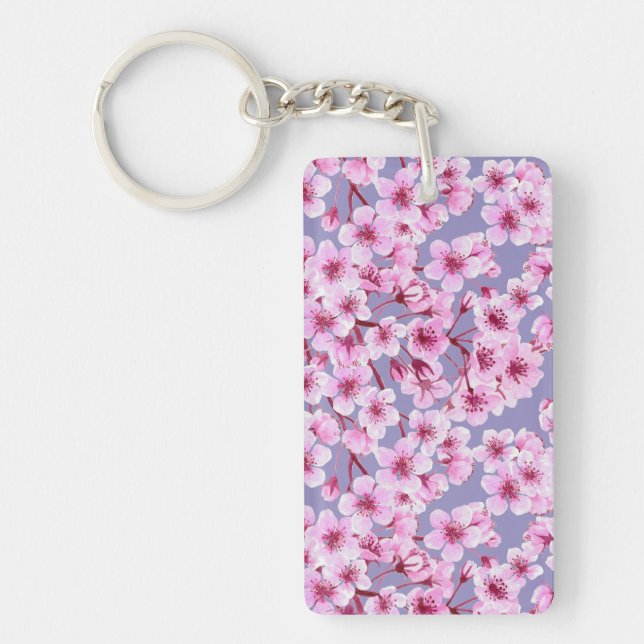 Cherry blossom pattern key ring (Front)