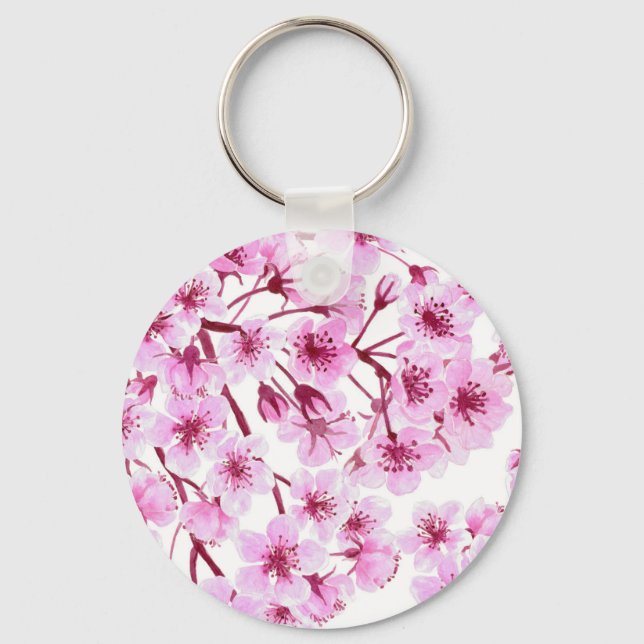 Cherry blossom pattern key ring (Front)