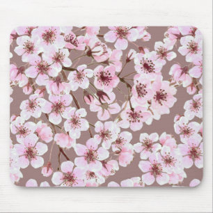 Cherry blossom pattern mouse pad