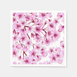 Cherry blossom pattern napkin