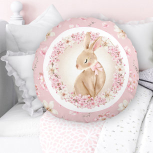CHERRY BLOSSOM PATTERN NURSERY ROUND PILLOW