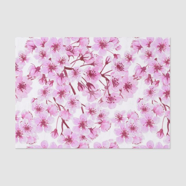 Cherry blossom pattern tissue paper (Front)