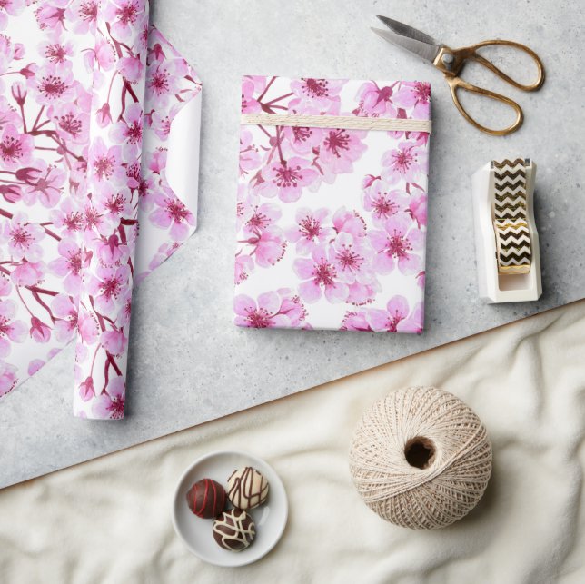Cherry blossom pattern wrapping paper (Crafts)