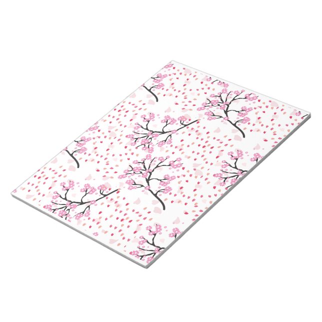 Cherry Blossom Patterned Notepad (Angled)