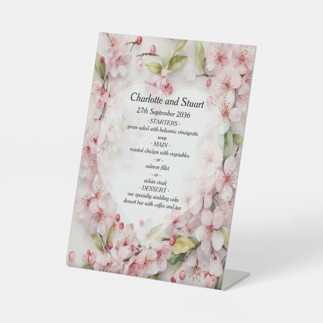 Cherry Blossom Pedestal Sign (Front)
