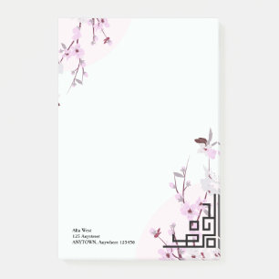 Cherry Blossom Personalized Stationery Post-it Notes