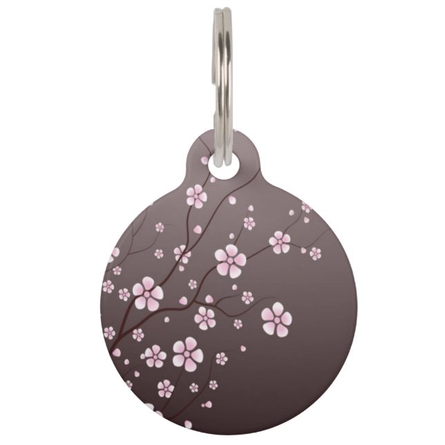 Cherry Blossom Pet ID Tag (Front)