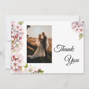 Cherry Blossom Photo Thank You Card