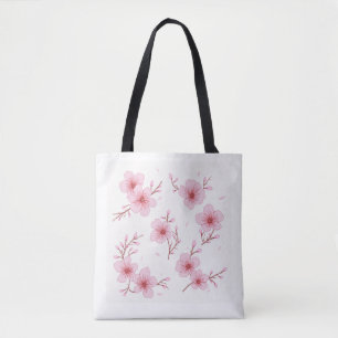 cherry blossom picture tote bag