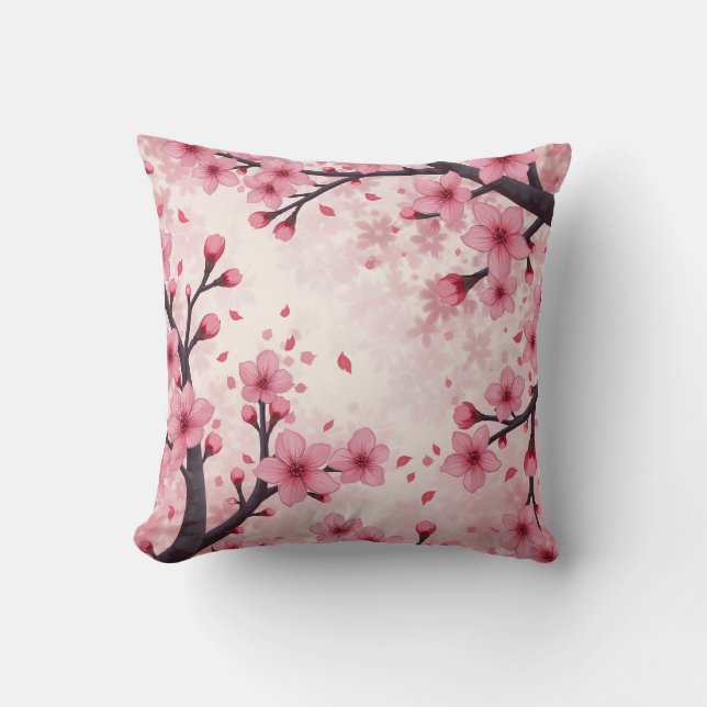 cherry blossom pillow cushion (Front)