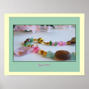 Cherry Blossom Pink Beaded Necklace Poster 2