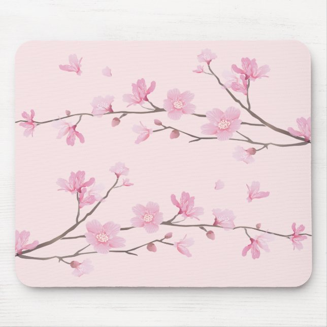 Cherry Blossom - Pink Mouse Pad (Front)