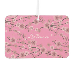 Cherry Blossom Pink Name Car Air Freshener
