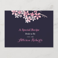 Cherry Blossom Pink navy  Bridal Shower Recipe