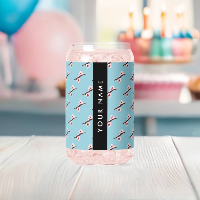 Cherry Blossom, Pink Sakura, Your Name Can Glass (Insitu (Baby Shower))