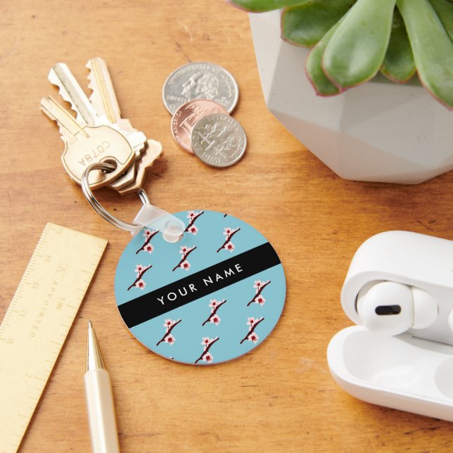 Cherry Blossom, Pink Sakura, Your Name Key Ring (Desk)