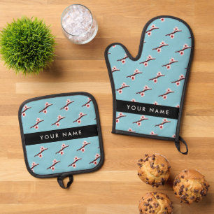 Cherry Blossom, Pink Sakura, Your Name Oven Mitt & Pot Holder Set