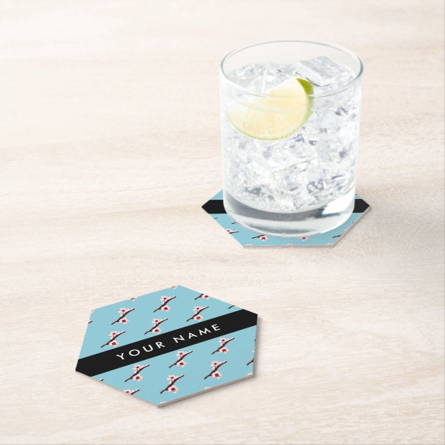 Cherry Blossom, Pink Sakura, Your Name Paper Coaster (Insitu)