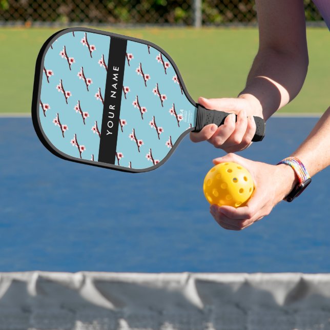 Cherry Blossom, Pink Sakura, Your Name Pickleball Paddle (Insitu)