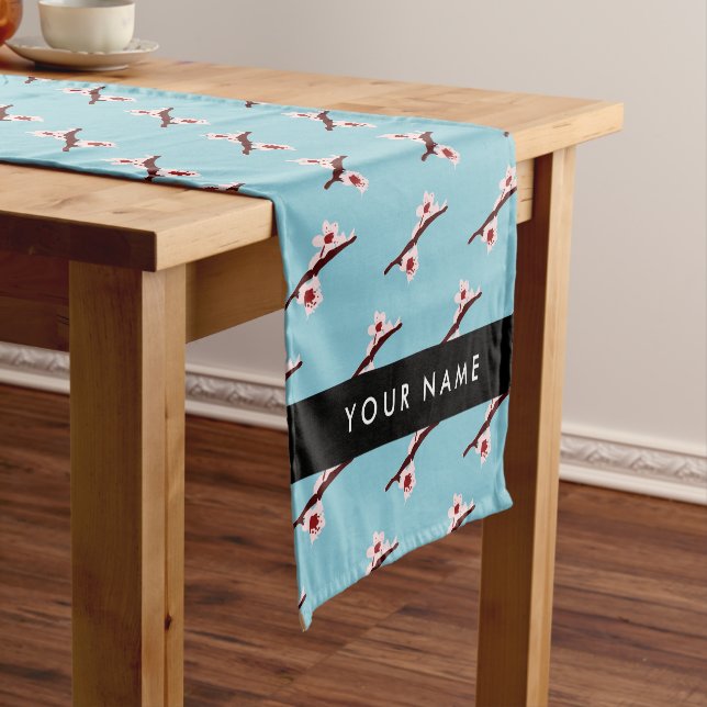 Cherry Blossom, Pink Sakura, Your Name Short Table Runner (In Situ)