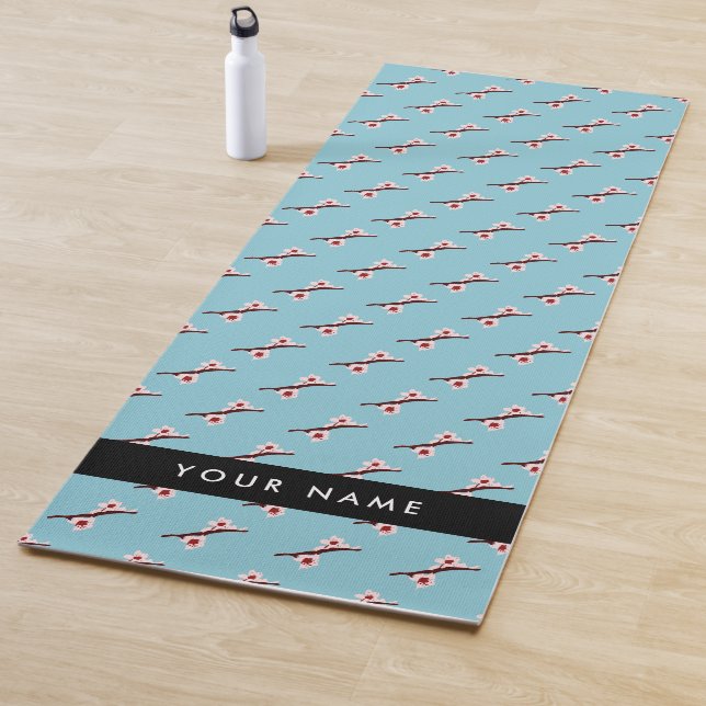 Cherry Blossom, Pink Sakura, Your Name Yoga Mat (In Situ)