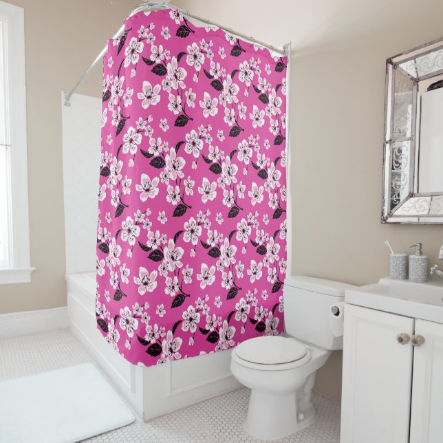 CHERRY BLOSSOM  (PINK) Shower Curtain (In Situ)