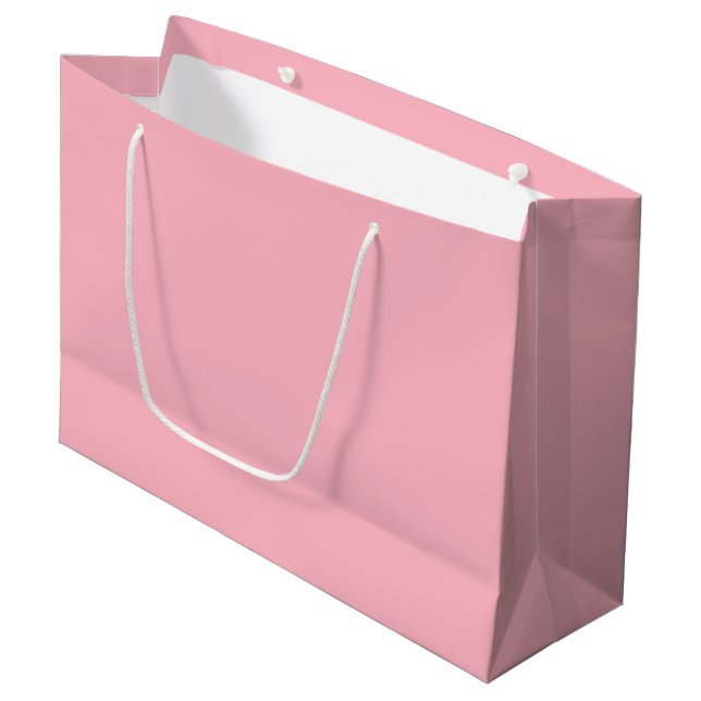 Cherry Blossom Pink Solid Colour Large Gift Bag (Front Angled)