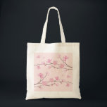 Cherry Blossom - Pink Tote Bag<br><div class="desc">I have a passion for nature and especially love anything with flowers. For this piece I wanted to create a simple,  yet elegant flower infused with a slight feeling of the orient.</div>