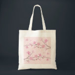 Cherry Blossom - Pink Tote Bag<br><div class="desc">I have a passion for nature and especially love anything with flowers. For this piece I wanted to create a simple,  yet elegant flower infused with a slight feeling of the orient.</div>