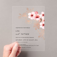 Cherry Blossom Pink White Wedding