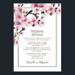 Cherry Blossom Pink White Wedding Insert Cards<br><div class="desc">Cherry Blossom Pink White Wedding Insert Cards - features a colour scheme of dark brown, pink and white with modern script and san serif fonts. View the full matching collection link found on this page to complete the look for your spring, late winter, or summer event. You'll see a collage...</div>