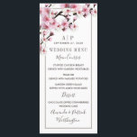 Cherry Blossom Pink White Wedding Menu Cards<br><div class="desc">Cherry Blossom Pink White Wedding Menu Cards - features a colour scheme of dark brown, pink and white with modern script and san serif fonts The design also features matching dark brown double border on the front with monograms. View the full matching collection link found on this page to complete...</div>