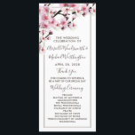 Cherry Blossom Pink White Wedding Programs Programme<br><div class="desc">Cherry Blossom Pink White Wedding Programs - features a colour scheme of dark brown, pink and white with modern script and san serif fonts. View the full matching collection link found on this page to complete the look for your spring, late winter, or summer event. You'll see a collage of...</div>