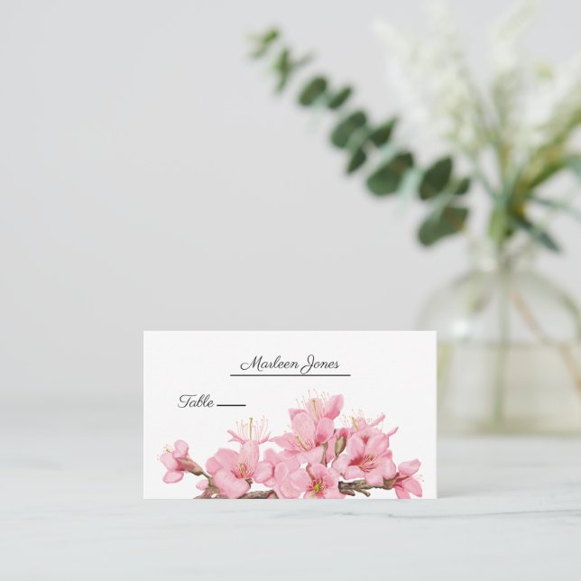 Cherry blossom place card (Standing Front)