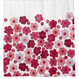 cherry blossom pop shower curtain