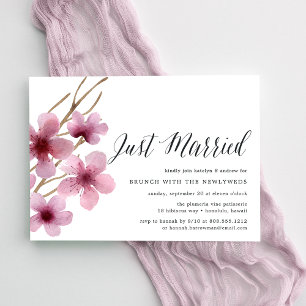 Cherry Blossom   Post Wedding Brunch Invitation