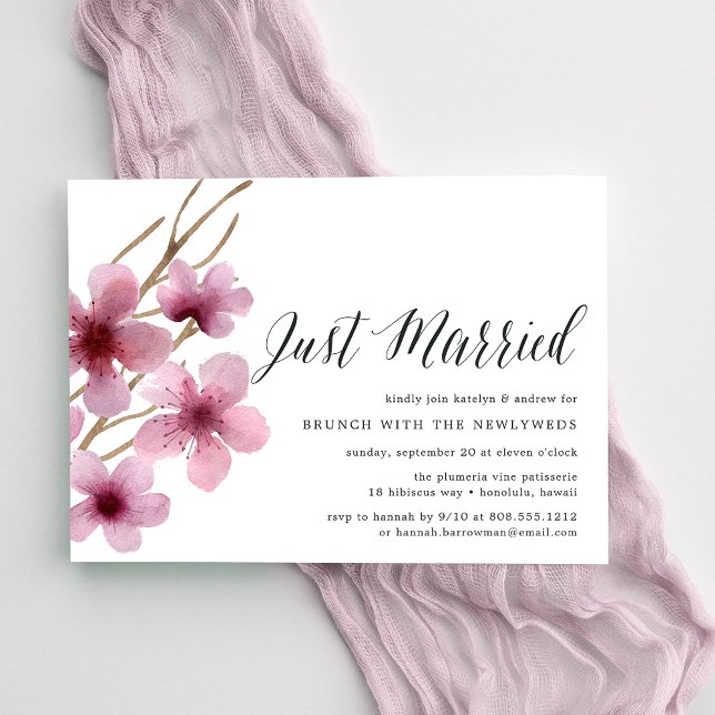 Cherry Blossom | Post Wedding Brunch Invitation (Creator Uploaded)