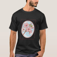 Cherry Blossom Postage Stamp Illustration
