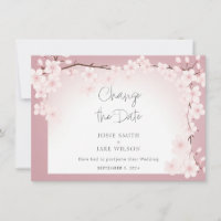 Cherry Blossom Pretty Border Change the Date card