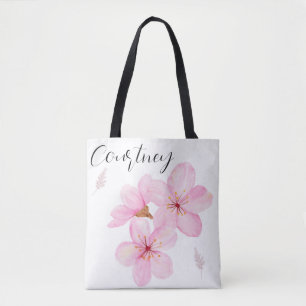 Cherry Blossom Pretty Floral Custom Tote Bag