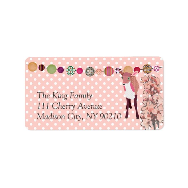 Cherry Blossom Pretty Pink Fawn Label (Front)