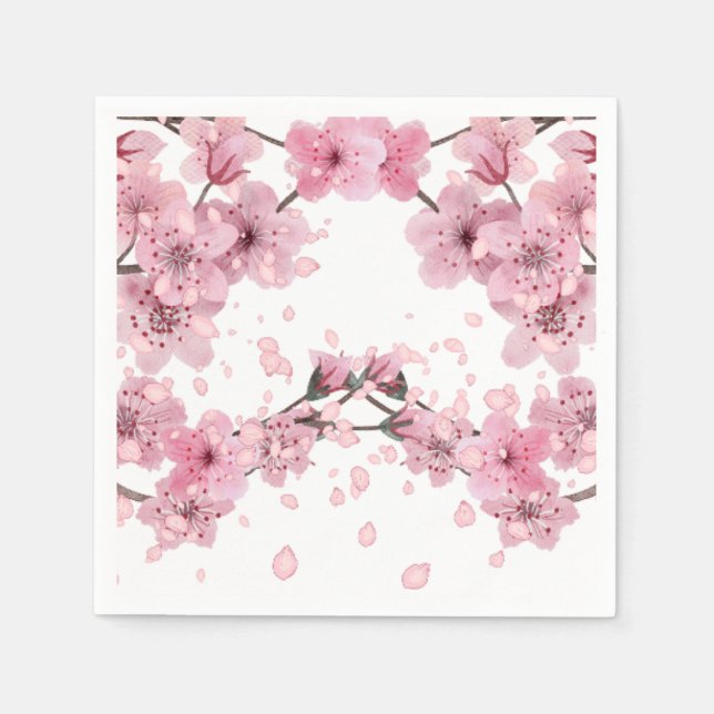 Cherry Blossom Print  Napkin (Front)