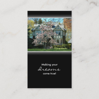Cherry Blossom Real Estate House Business Card