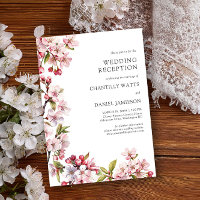 Cherry Blossom Reception Only Spring Wedding
