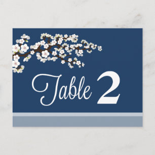Cherry Blossom Reception Table Number Placecards Postcard